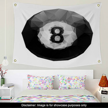Abstract Geometric Polygonal 8 Ball Billiards For Your Design. Wall Art 57882024