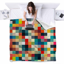 Abstract Geometric Retro Pattern Seamless For Your Design Blankets 62132037