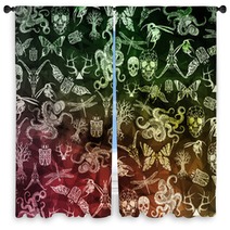Abstract Gothic Window Curtains 87782564