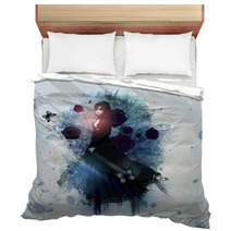 Abstract Gothic Woman Background Bedding 49823624