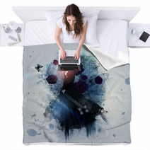 Abstract Gothic Woman Background Blankets 49823624