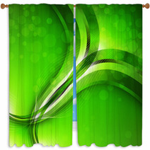 Abstract Green Background. Vector Window Curtains 69337470