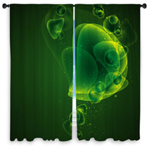 Abstract Green Background Window Curtains 50470449