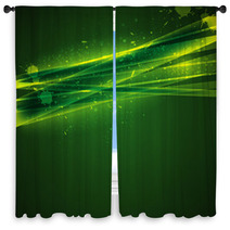 Abstract Green Background Window Curtains 50470766