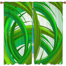 Abstract Green Background Window Curtains 65567891