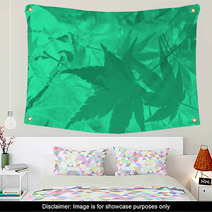 Abstract Green Leaf Background. Wall Art 36587318