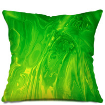 Abstract Green Plasma Background - Computer Generated. Pillows 69069106