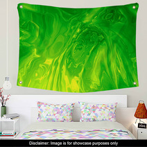 Abstract Green Plasma Background - Computer Generated. Wall Art 69069106