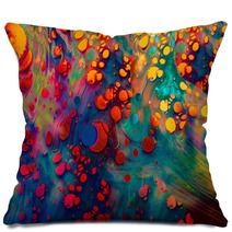 Abstract Grunge Art Background Texture With Colorful Paint Splashes Pillows 292148355