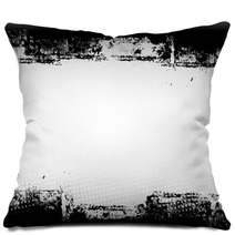 Abstract Grunge Border Graphic Design Pillows 37388604