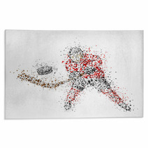 Abstract Hockey Player Rugs 42673365