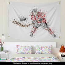 Abstract Hockey Player Wall Art 42673365