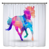 Abstract Horse Of Geometric Shapes Bath Decor 54961830