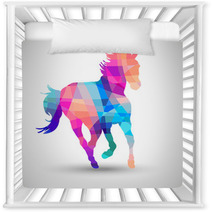 Abstract Horse Of Geometric Shapes Nursery Decor 54961830