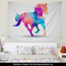 Abstract Horse Of Geometric Shapes Wall Art 54961830