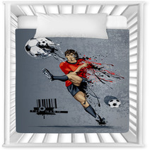 Abstract Image Of Soccer Player Nursery Decor 49431122