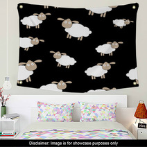 Abstract Lamb Seamless Pattern Background Vector Illustration Wall Art 57203223