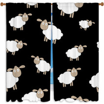 Abstract Lamb Seamless Pattern Background Vector Illustration Window Curtains 57203223