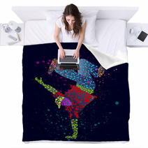 Abstract Male Dancer Blankets 60621952