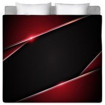 Abstract Metallic Red Black Frame Layout Design Tech Innovation Concept Background Bedding 116888488