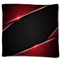 Abstract Metallic Red Black Frame Layout Design Tech Innovation Concept Background Blankets 116888488