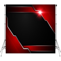 Abstract Metallic Red Black Frame Layout Modern Tech Design Template Background Backdrops 128341187