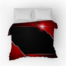 Abstract Metallic Red Black Frame Layout Modern Tech Design Template Background Bedding 128341187