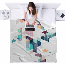 Abstract Modern Geometric Background Blankets 105202923