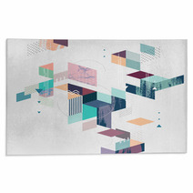 Abstract Modern Geometric Background Rugs 105202923
