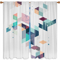 Abstract Modern Geometric Background Window Curtains 105202923