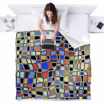 Abstract Mosaic Blankets 71901333