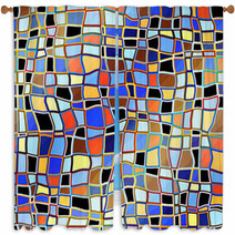 Abstract Mosaic Window Curtains 71901333
