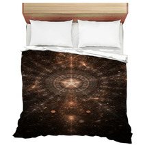 Abstract Old Alchemic Symbol Theme Brown On Black Bedding 56355909