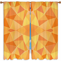 Abstract Orange Seamless Pattern Window Curtains 71740827