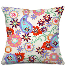 Abstract Paisley Seamless Background Pillows 63819064