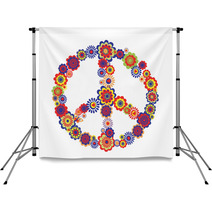 Abstract Peace Flower Symbol Backdrops 67049734