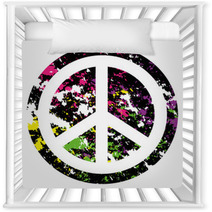 Abstract Peace Icon Isolated On Background Nursery Decor 65445607
