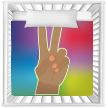 Abstract Peace Icon Isolated On Background Nursery Decor 65445651