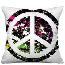 Abstract Peace Icon Isolated On Background Pillows 65445607