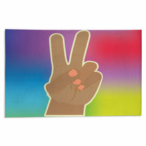 Abstract Peace Icon Isolated On Background Rugs 65445651