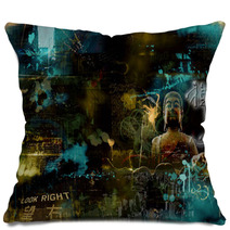 Abstract Photomontage Background Pillows 2190635