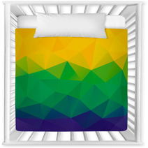 Abstract Polygon Background Brazil Flag Colors Vector Nursery Decor 65277573