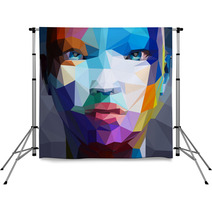 Abstract Portrait Of Asian Woman Backdrops 62540121