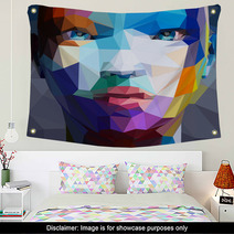Abstract Portrait Of Asian Woman Wall Art 62540121