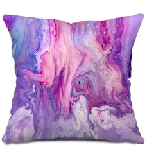 Abstract Purple Paint Background With Marble Pattern Pillows 115987435