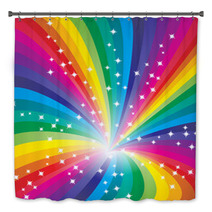 Abstract Rainbow Background Bath Decor 17289030