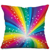 Abstract Rainbow Background Pillows 17289030