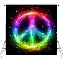 Abstract Rainbow Peace Sign Backdrops 61526885