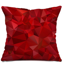 Abstract Red Background Polygon Pillows 61014398