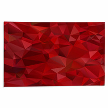 Abstract Red Background Polygon Rugs 61014398